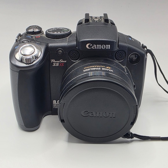 Canon PowerShot S5 IS 8.0MP Digital Camera 12x Optical Zoom Black USM IS